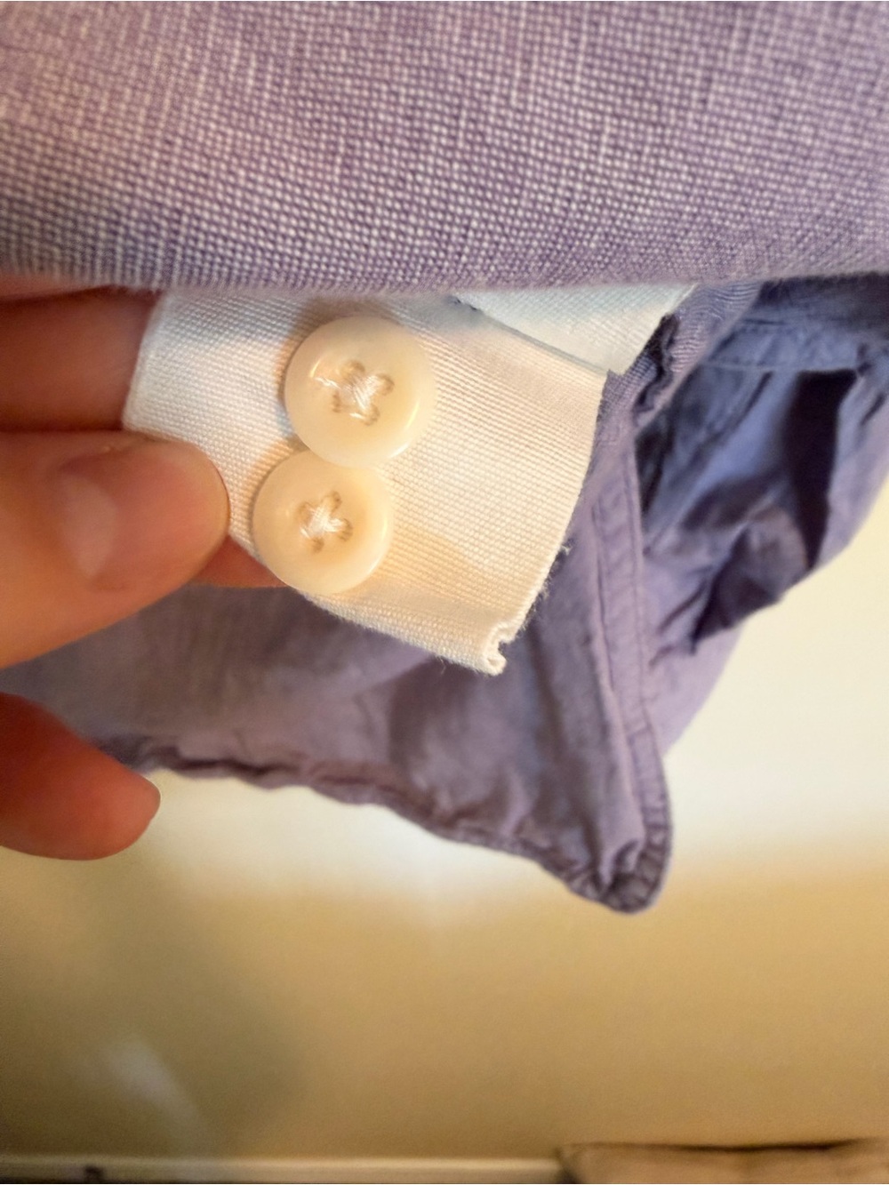 Toast Light Purple 100% Cotton Popover Top - Picture 6 of 7